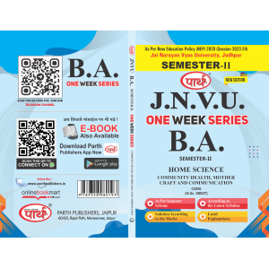 BA SEMESTER-2 COMMUNITY , HEALTH , MOTHER CRAFT & COMMUNICATION  (Q-ANSWER) One week series -JNVU JODHPUR