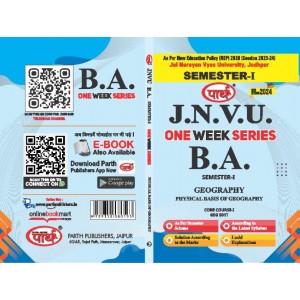 BA SEMESTER-I Geography - Physical Basis Of Geography One week series -JNVU JODHPUR
