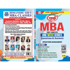MBA-1st Semester M-103 Dperations Management- Q&A One week series 