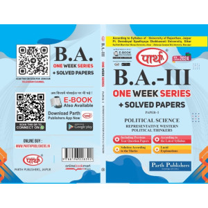 BA-PART-3 Political Science - Representative Western Political Thinkers Paper - I (Q&A) One Week Series--Rajasthan University